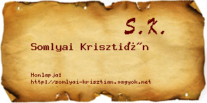 Somlyai Krisztián névjegykártya